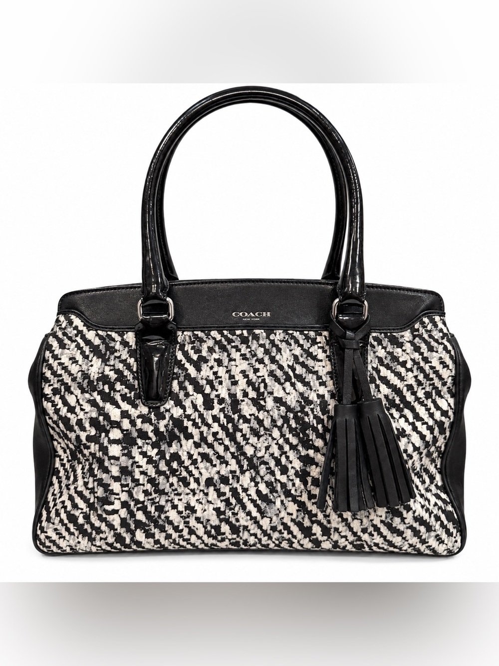 Coach Legacy Chelsea Carryall 25811 Donegal Print Leather Satchel Bag